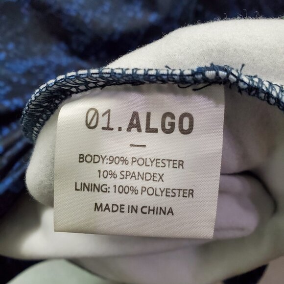 Algo Men Sweatshirt Large Blue Abstract Hoodie Fleece‎ Lightweight Pullover NWT - Picture 6 of 10